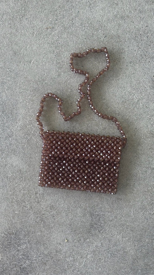 CHOCO - Studio Seven Zürichstudiosevenzurich handmade beaded bag Perlentasche