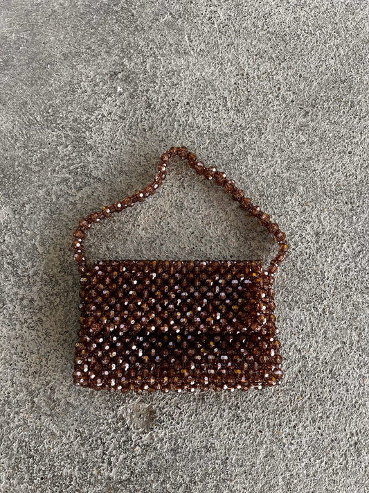 NOCCIOLA - Studio Seven Zürichstudiosevenzurich handmade beaded bag Perlentasche