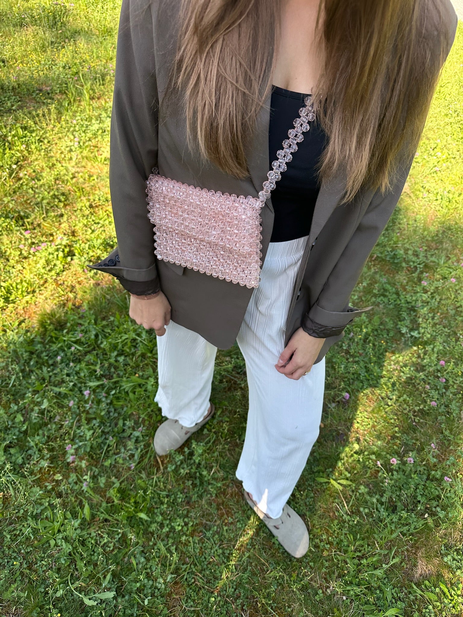 APRICOT - Studio Seven Zürichstudiosevenzurich handmade beaded bag Perlentasche