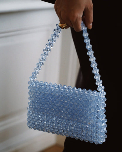 BLUEBERRY - Studio Seven Zürichstudiosevenzurich handmade beaded bag Perlentasche