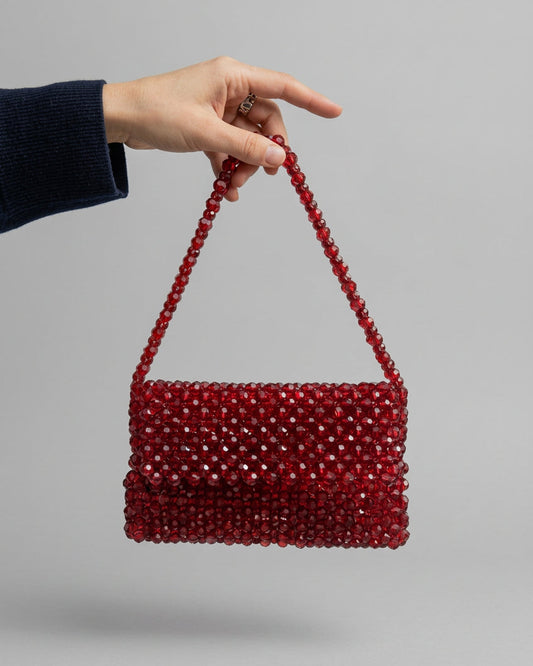 CHERRY - Studio Seven Zürichstudiosevenzurich handmade beaded bag Perlentasche