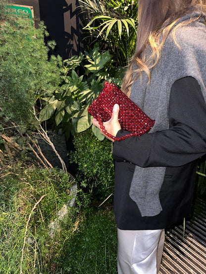 CHERRY - Studio Seven Zürichstudiosevenzurich handmade beaded bag Perlentasche