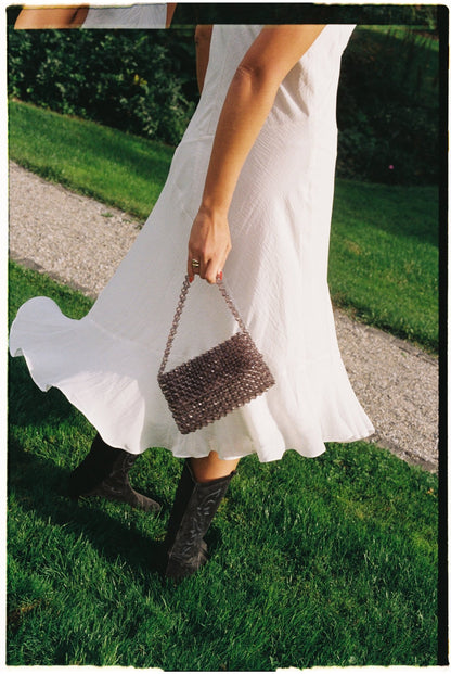 NERO - Studio Seven Zürichstudiosevenzurich handmade beaded bag Perlentasche