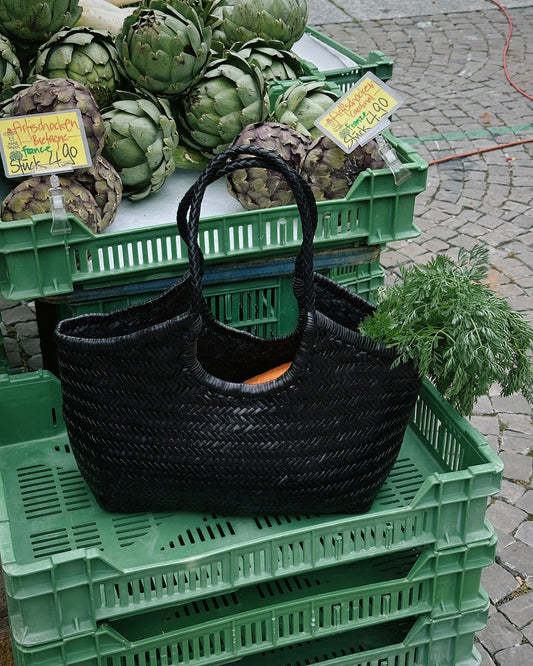 POPPY Leather Bag Large - Studio Seven ZürichStudio Seven Zürich handmade beaded bag Perlentasche